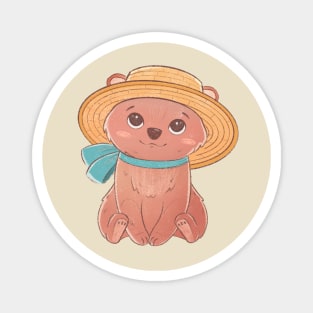 Baby bear in a hat Magnet